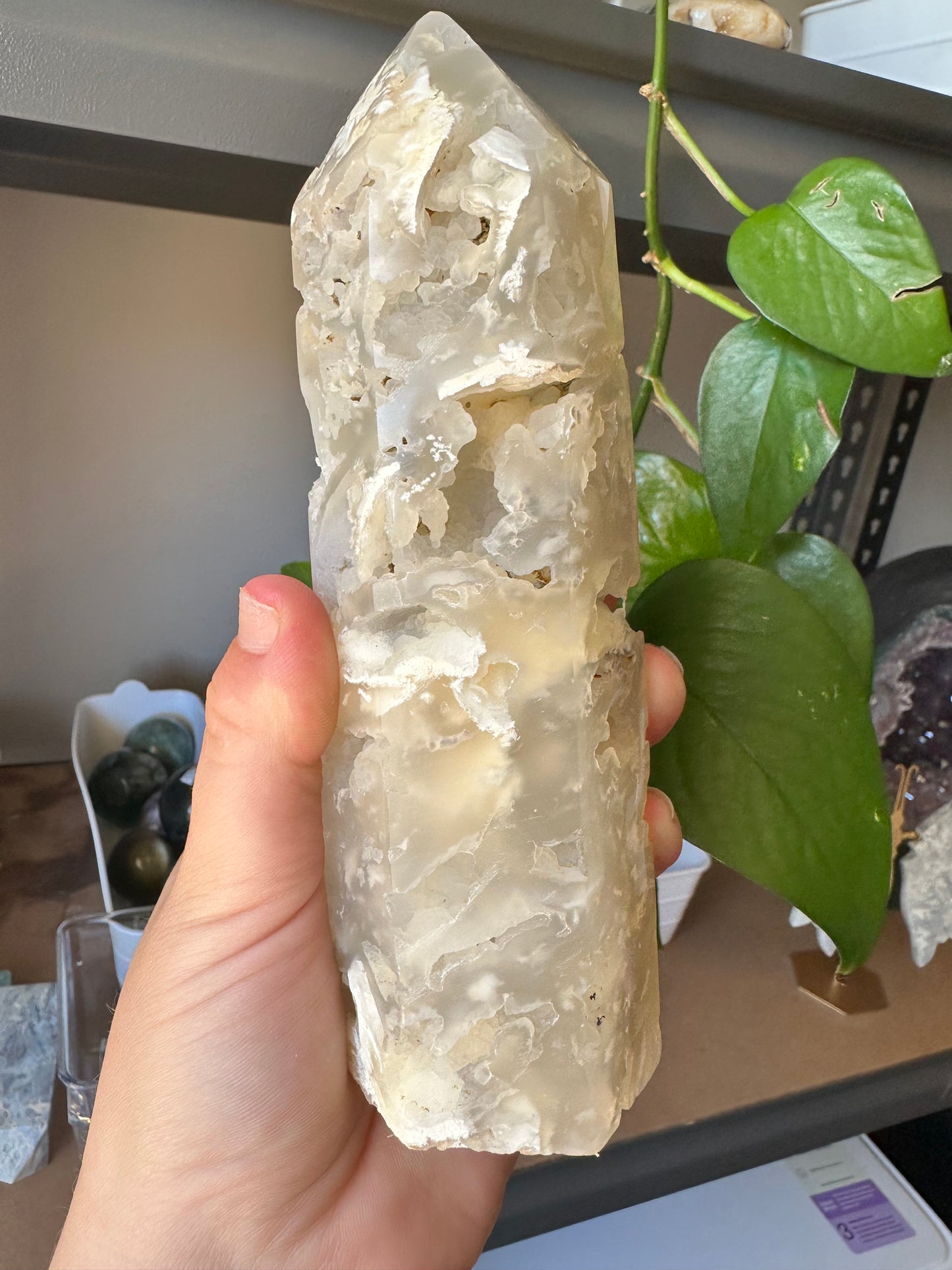 Indonesian Flower Agate Statement Tower