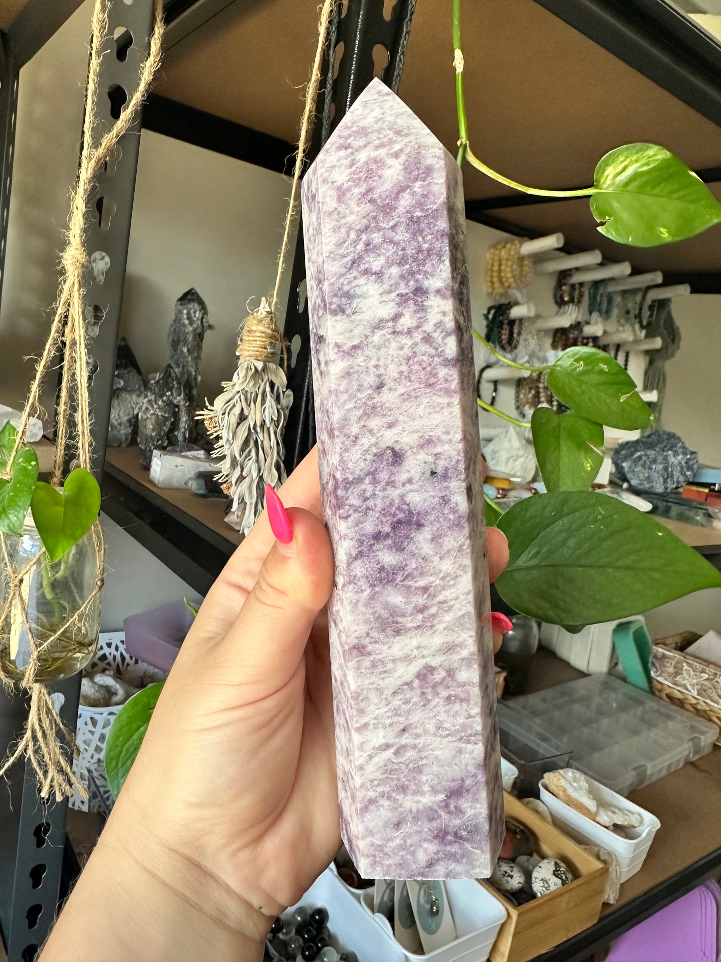 Lepidolite Statement Tower