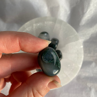 Moss Agate Tumble ~ Emotional Healing - Positivity - New Beginnings