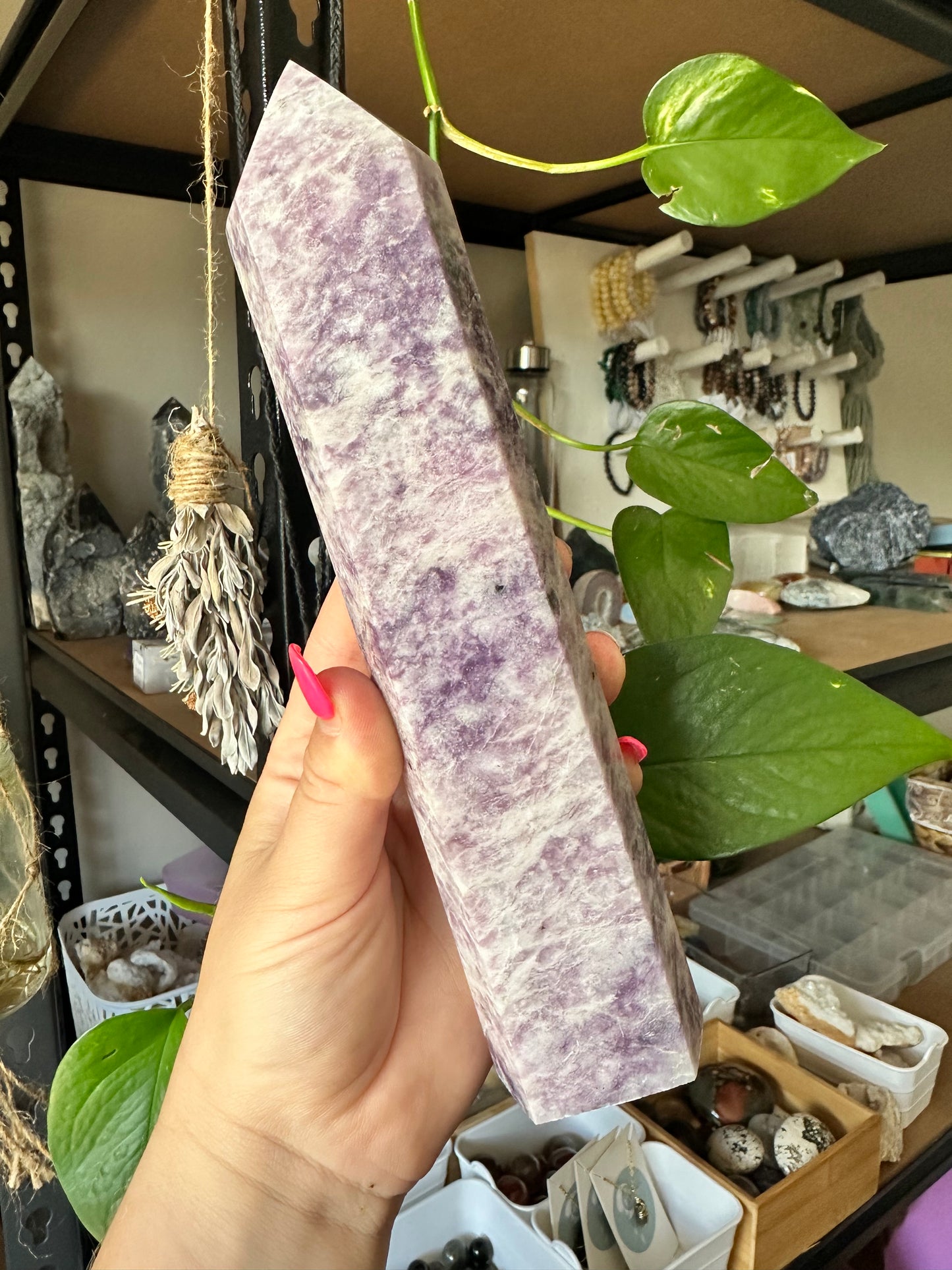 Lepidolite Statement Tower