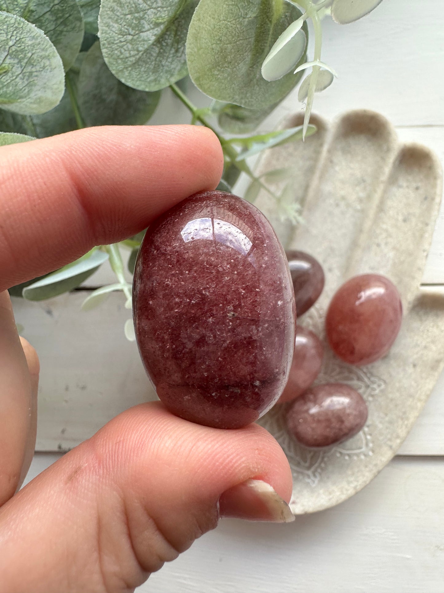 Strawberry Quartz Tumble ~ Enhancing Nurturing Love ~ Transformation ~ Embrace!