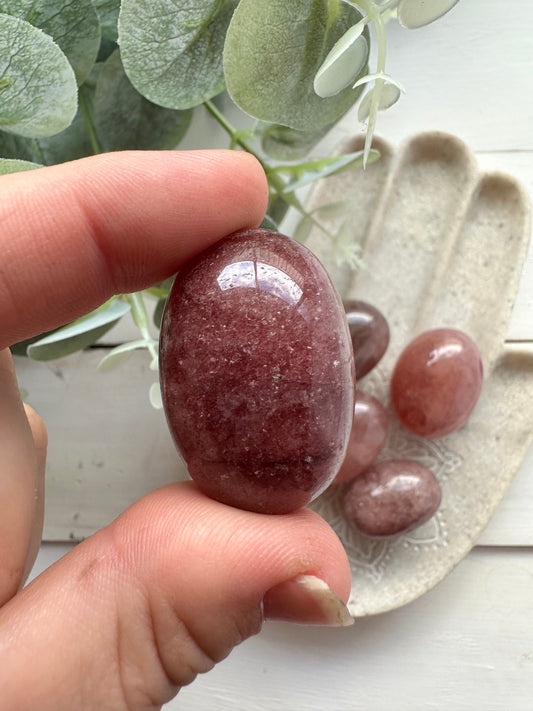 Strawberry Quartz Tumble ~ Enhancing Nurturing Love ~ Transformation ~ Embrace!