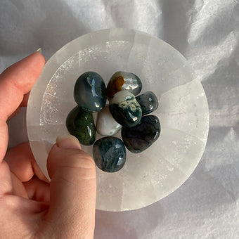 Moss Agate Tumble ~ Emotional Healing - Positivity - New Beginnings